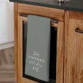 Green | Custom Botanical Your Name's Kitchen キッチンタオル
