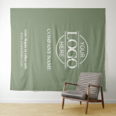 Green Custom Business Logo Trade Show Backdrop タペストリー (インサイチュ(横))