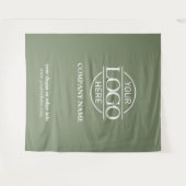 Green Custom Business Logo Trade Show Backdrop タペストリー (正面(横))