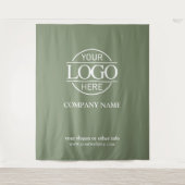 Green Custom Business Logo Trade Show Backdrop タペストリー (正面)