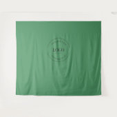 green Custom Logo backdrop Company branding タペストリー (正面(横))