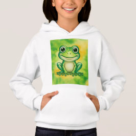 Green cute frog