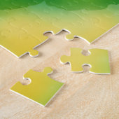 Green cute frog ジグソーパズル (側面)