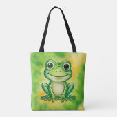 Green cute frog トートバッグ (裏面)