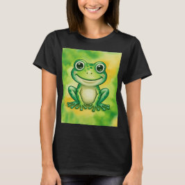 Green cute frog tシャツ