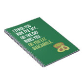 Green Cute Funny Guacamole Gifts Avocado Fruit ノートブック (右側)