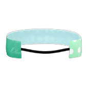 Green-cyan Poka Dot アスレチックヘッドバンド (裏面)