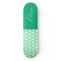 Green-cyan Poka Dot