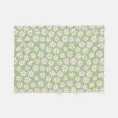 Green Daisy Blanket フリースブランケット (正面(横))