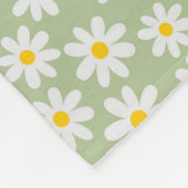 Green Daisy Blanket フリースブランケット (角)