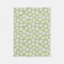 Green Daisy Blanket フリースブランケット