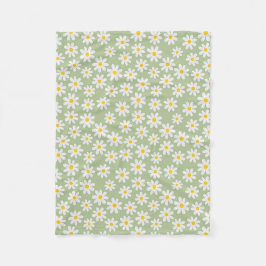 Green Daisy Blanket フリースブランケット (正面)
