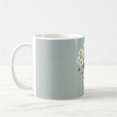 Green Daisy Flowers コーヒーマグカップ (左)