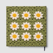 Green Daisy Granny Square Crochet Pattern Floral ゲストブック (裏面)
