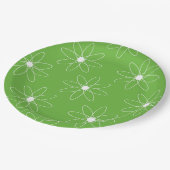 Green Daisy Paper Plate ペーパープレート (アングル)