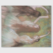 Green Dancers by Edgar Degas, ヴィンテージ・バレエ・アート ラッピングペーパー (フラット)