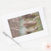 Green Dancers by Edgar Degas, ヴィンテージ・バレエ・アート 長方形シール (封筒)