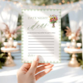Green Date Night Ideas Bridal Shower Game  招待状