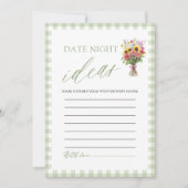 Green Date Night Ideas Bridal Shower Game  招待状 (正面)