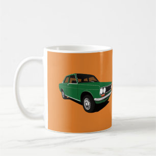 Green Datsun Bluebird 1600 (510)、2つの画像 コーヒーマグカップ