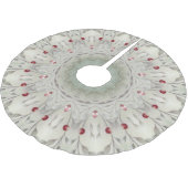 Green Decorative Christmas Holiday Tree Skirt ブラッシュドポリエステルツリースカート (アングル)