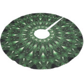 Green Decorative Christmas Tree Skirt ブラッシュドポリエステルツリースカート (アングル)