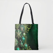 Green Decorative Ornaments Holiday Tote Bag トートバッグ (正面)