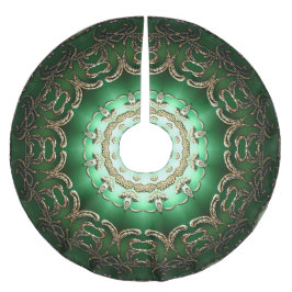 Green Decorative Tree Skirt ブラッシュドポリエステルツリースカート