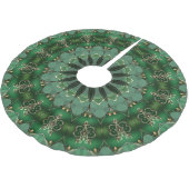 Green Decorative Tree Skirt ブラッシュドポリエステルツリースカート (アングル)
