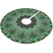 Green Decorative Tree Skirt ブラッシュドポリエステルツリースカート (アングル)