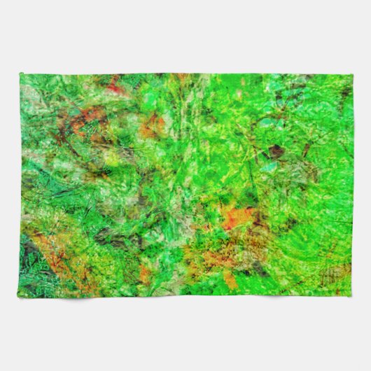 Green deep abstract kitchen towels,Green dazzling  キッチンタオル (横)