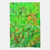 Green deep abstract kitchen towels,Green dazzling  キッチンタオル (縦)