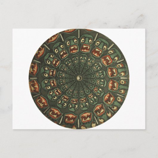 Green Demons Phenakistoscopeカードヴィンテージ ポストカード (正面)