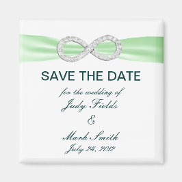 Green Diamond Infinity Save The Date Magnet マグネット