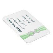 Green Diamond Infinity Save The Date Magnet マグネット (右側)