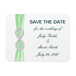 Green Diamond Infinity Save The Date Magnet マグネット