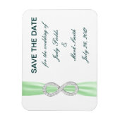 Green Diamond Infinity Save The Date Magnet マグネット (縦)