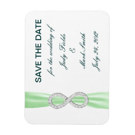 Green Diamond Infinity Save The Date Magnet マグネット