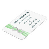 Green Diamond Infinity Save The Date Magnet マグネット (左側)