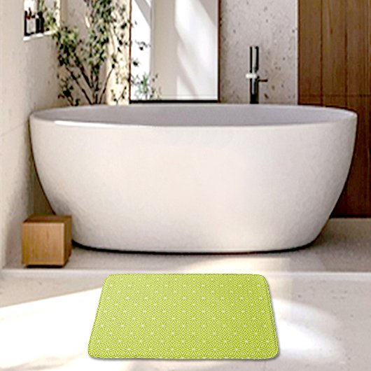 Green Diamonds Pattern Bath Mat バスマット