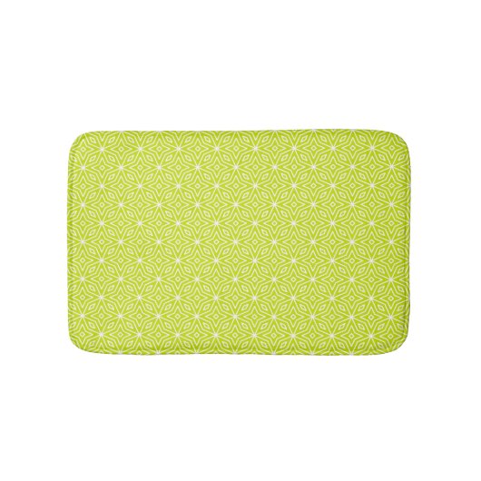 Green Diamonds Pattern Bath Mat バスマット (正面)