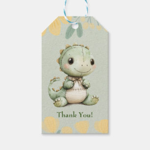 Green Dinosaur 1st Birthdayパーティーありがとう ギフトタグ