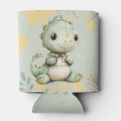 Green Dinosaur 1st Birthdayパーティー 缶クーラー (裏面)