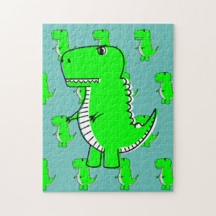 Green Dinosaur Drawing ジグソーパズル