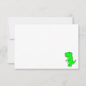 Green Dinosaur Drawing Custom Blank ノートカード (正面)