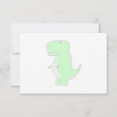 Green Dinosaur Drawing Custom Just a Note ノートカード (裏面)