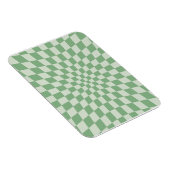 Green Distorted Checkerboard Pattern マグネット (右側)