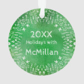 Green DIY Black Rabbit Holiday Tree  オーナメント (裏面)