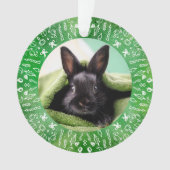 Green DIY Black Rabbit Holiday Tree  オーナメント (正面)