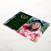 Green DO Asclepius卒業写真の発表 箔招待状 (回転した状態)